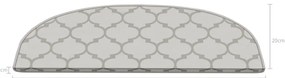 Covorașe pentru scări crem 16 buc. 20x65 cm Madalyon – Vitaus