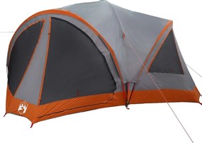 vidaXL Cort de familie pentru 10 persoane Gri și Portocalie