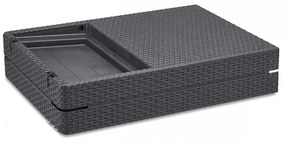 Șezlong de grădină Jaipur cu pernă grafit