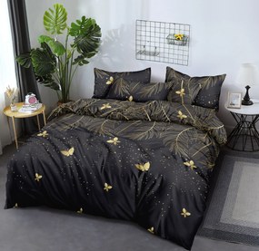 Lenjerie de pat din microfibra Culoare negru, VISATA Dimensiune lenjerie de pat: 70 x 90 cm | 140 x 220 cm