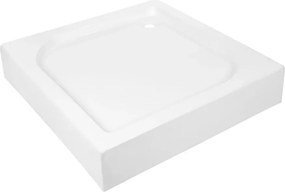 Cadita dus patrata Invena 80x80 alb