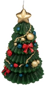 Lumanare decorativa in forma de brad, 15 cm