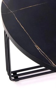 Masuta cafea Antica marble negru – H36 cm