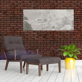 Tablou - Peisaj chinezesc (120x50 cm)