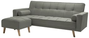 Canapea extensibila gri masliniu NESTOR VELVET