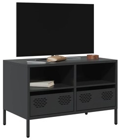 851316 vidaXL Dulap TV, negru, 68x39x43,5 cm, oțel laminat la rece