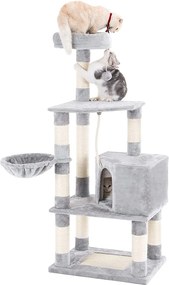 Ansamblu de joaca pentru pisici Gri deschis H 148 cm