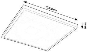 Plafoniera LED stil tehnic panou Damek2 60x60cm