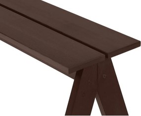 Bancă de grădină maro închis din lemn masiv Navo – noo.ma