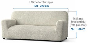 Huse bielastice COSTINA smântânii fotoliu triplu (l. 170 - 220 cm)