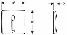 Set de instalare Geberit Prepack pentru pisoar cu senzor si clapeta crom mat