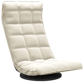 336573 vidaXL Scaun de podea pivotant, crem, catifea