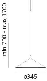 Lustră LED dimabilă pe cablu Artemide 0352030A ORSA LED/20W/230V 3000K d. 24,5 cm