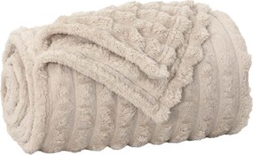 vidaXL Pătura de aruncat Bej 150 x 130 cm Molton