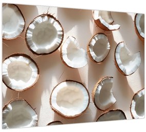 Tablou pe sticlă - Nuci de cocos (70x50 cm)