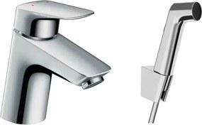 Baterie lavoar Hansgrohe Logis cu dus igienic crom