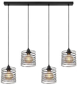 Globo 15640-4H - candelabru suspendat pe cablu TILLY 4xE27/60W/230V, negru