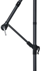 Umbrelã "Brazilia" 3 m cu iluminare LED crem, cu deschidere si suport gri