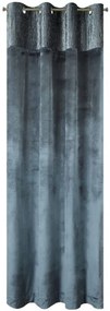 Perdea decorativă unică, decorată cu imprimeu argintiu Lungime: 250 cm