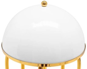 Veioza, Lampa decorativa BOTEGA alb/ auriu