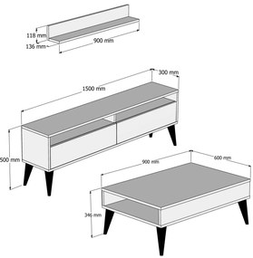 Mobilier living Berta (Alb). 1089270