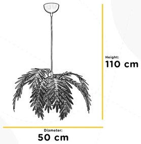 Lustră pe cablu DUBAI 1xE27/22W/320V auriu ONLI