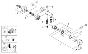 GROHE 32211001 - Baterie pentru cadă CONCETTO DN 15, crom lucios