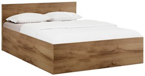 Pat SOFIA 120 x 200 cm, stejar artisan Saltele: Fara saltea, Somiera pat: Cu lamele curbate