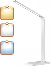 Lampă de birou LED reglabilă cu încărcare wireless NOBLITE Q LED/7W/230V 3000/4000/6500K albă