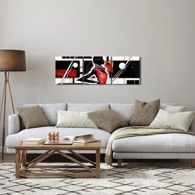 Tablou picuturii cu damă străveche (cu ceas) (90x30 cm)