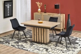 Masa extensibila Lamello stejar artizan/negru L160-210xl90xh76 cm