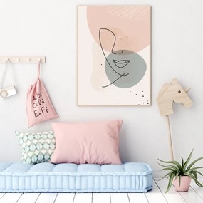 Poster - Abstracție cu fața de femeie (A4)