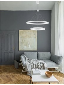Lustra LED design modern circular EMPATIA II alb NVL-9172760
