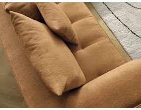 Colțar galben muștar cu tapițerie din chenille (cu colț pe partea stângă/în formă de ”L”) Whesley – Bobochic Paris