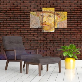 Tablou - Vincent van Gogh, Self-Portrait with a Straw Hat (The Potato Peeler), reproducere (90x60 cm)