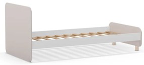 Pat pentru copii crem din lemn de pin 90x190 cm Nora – Marckeric