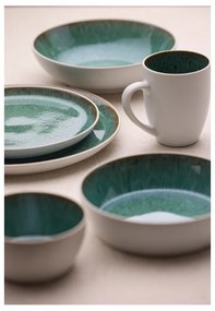 Bol alb/verde din gresie 850 ml Gastro White/Green – Bitz