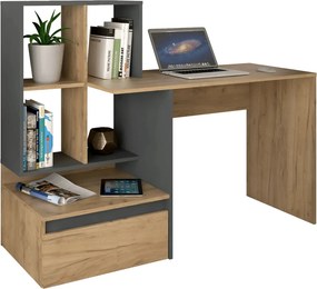 Birou NEREO 2 NEW, stejar artisan, DTD laminat, 145x52x112 cm