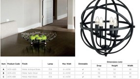 Lustra suspendata stil traditional Orbit alama antic 2474-4AB SRT