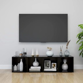 805503 vidaXL Comode TV, 4 buc., negru, 37x35x37 cm, PAL
