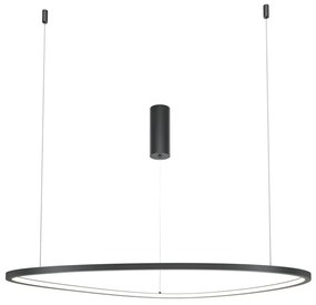 Lustra LED, pendul design modern Glint negru 63x78cm