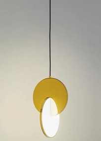 Lustra suspendata LED design decorativ Disc auriu