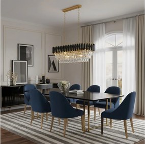 Brilagi - Lustru suspendat pe lanț ECLIPSE 10xE14/10W/230V 78x28 cm negru/auriu