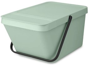 Cos depozitare sau reciclare Brabantia Sort&Go 1006311, 20 L,  22,5x45x28 cm, Stivuibil, Plastic, Verde deschis