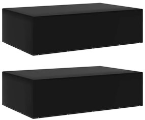 vidaXL Huse mobilier grădină, 2 buc, 12 ocheți, 325x205x90 cm