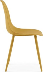 Scaun bucatarie OSAKA plastic, mustar