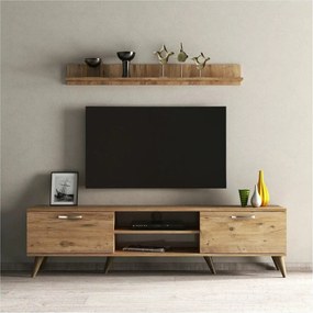 Mobilier living TVU0102, stejar, PAL melaminat, 2 piese