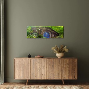 Tablou - Orasul Hobitin (cu ceas) (90x30 cm)