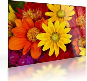 Tablou pe sticlă cu floare (70x50 cm)