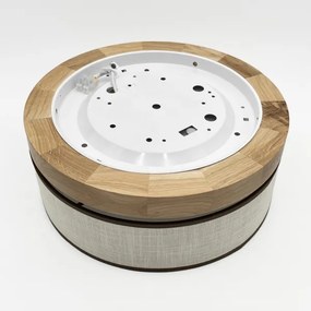 Brilagi - Plafonieră LED BELLADONNA, 20W, 230V, Ø 30 cm, crem/stejar